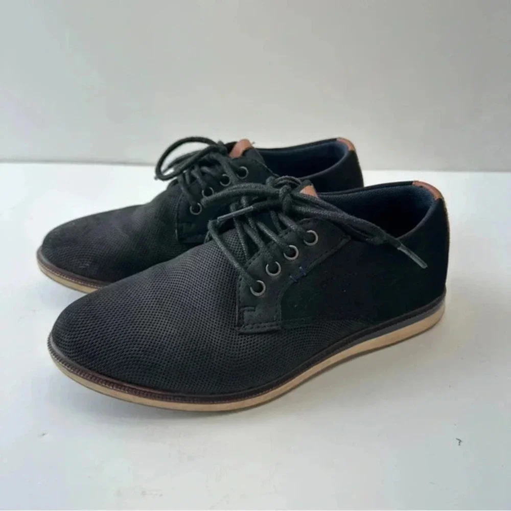 Max + Jake Lil Oscar Oxford Dress Shoes Kids Boys Size 2M Black Suede Like
